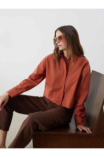 LC Waikiki قمصان LCW Crop النسائية ذات الموضة السريعة