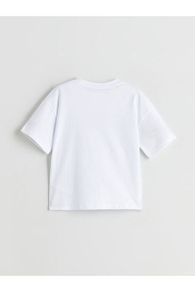 LC Waikiki White Crew Neck Boy's T-Shirt