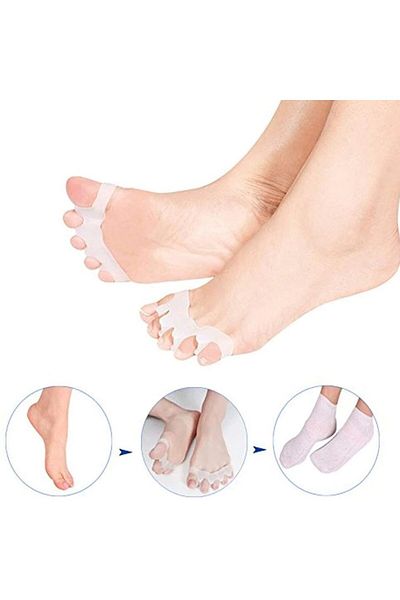 FITINT Corector ortopedic pentru degete de la picioare pentru adulți - Distanțiere din silicon pentru Hallux Valgus