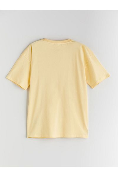 LC Waikiki Yellow Crew Neck Basic Boys' T-Shirt