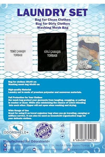 STOREMAX Muartshop Clean Bag - Dirty Bag - Washing Net, Soldier Laundry Set, Student Laundry