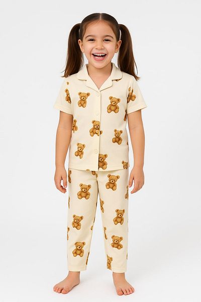 DUBAİ ÇOCUK Girl's Nightgown-Daily Set