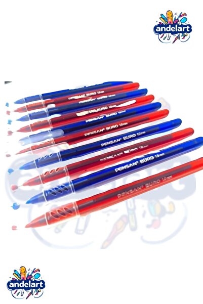 Office 1.0 Mm Ballpoint Pen 5 Red Pens, 5 Blue Ballpoint Pens
