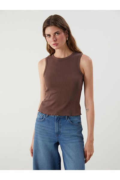 LC Waikiki New Season Crew Neck Openwork Women's Undershirt - S5Pa48Z8