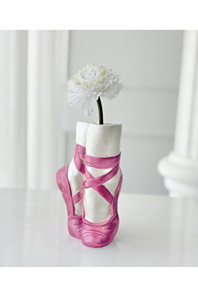 JakarandaDesign Balerin Ayakkabısı Temalı Dekorasyon, Fonksiyonel Vazo, Kalemlik ve Makyaj Fırçası İçin İdeal!