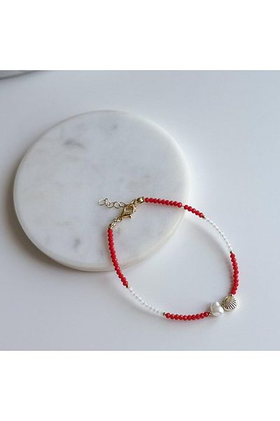 Venus Design Colorful Seashell Bead Anklet