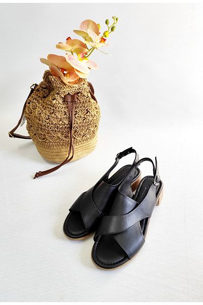 Of&Off Women's Genuine Leather Sandals