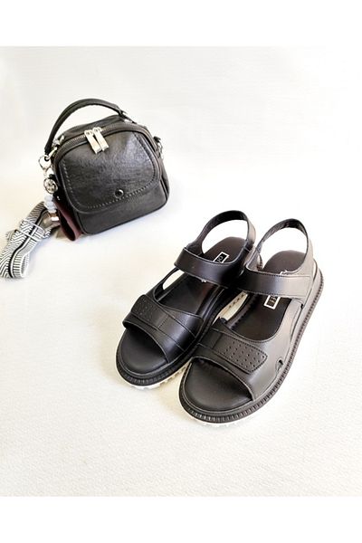 Of&Off Women's Genuine Leather Sandals