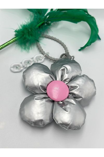 MyladyAccessoriess Silver Color Flower Bag Accessories