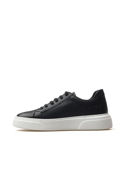 YAŞAR KAŞLI Men's Genuine Leather Casual Shoes 25Y Ykm-23651 m Black