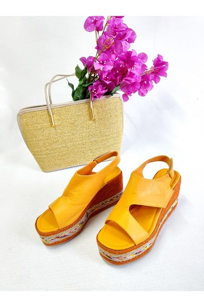 Of&Off Women's Genuine Leather Sandals