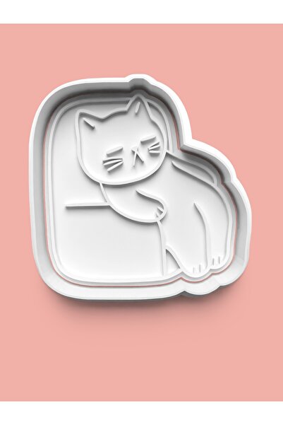 AKTASTORE قالب كوكيز القطط النائمة وقالب عجينة السكر