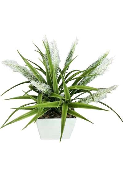 huitich بونساي صغير مع فرو صناعي وشعر عشبي أخضر