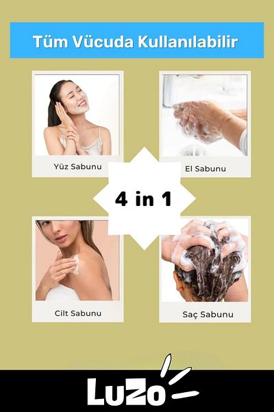 LuZo Premium Series 100% Natural Organic Facial Hair Body Skin Balancing Beautifully Scented Bath Soap 3 Pieces