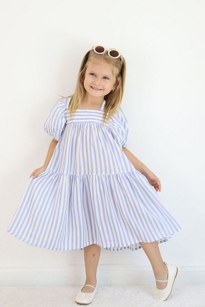 miabambim Rochie din bumbac cu dungi pentru fete