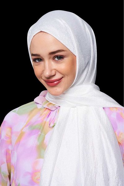 Freeista White Evening Dress Shawl Shiny 2506663407