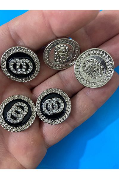 Ekvator 5Pcs 36 Size Silver Color Stone Cord