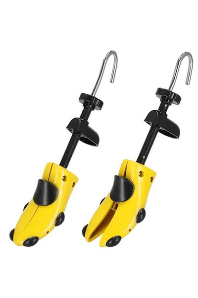 oem home Set of 2 shoe stretchers for widening and lengthening shoes, plastic, size 38-42, yellow
