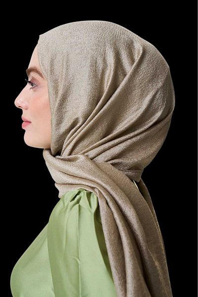 Freeista Antique Beige Evening Dress Shawl Shiny 2506663407