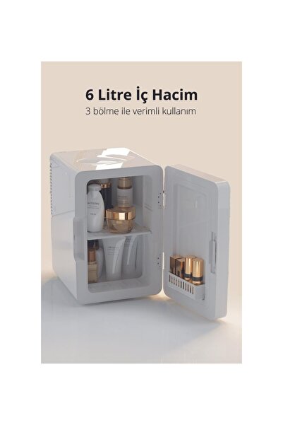 Kivi KRF-2505 Aynalı Işıklı Kozmetik Buzdolabı Beyaz