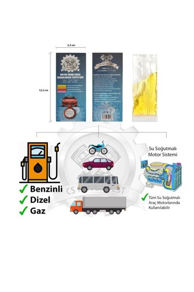 CS Motor Test Conta Kaçak Yanık Testi-3’lü (benzin Lpg Dizel )