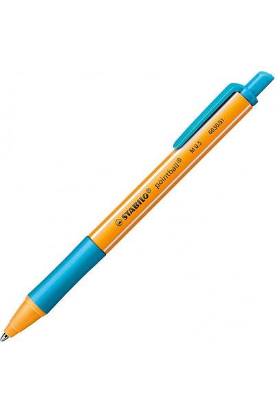 Stabilo Ponitball 0.5mm Press Ballpoint Pen Turquoise 6030/51