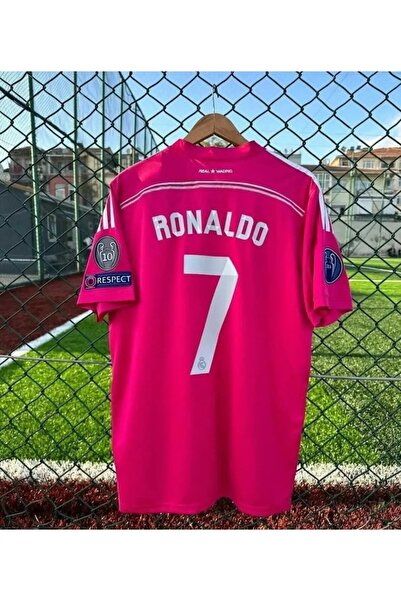 After Party R.Madridd 2014 Season Cristiano Ronaldo Custom Away Jersey Vs Sports Singlet (Pink)