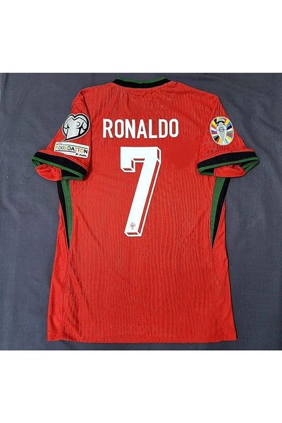 After Party Portugal 2024/25 New Season Cristiano Ronaldo Away Jersey (Red) Vs Sports Singlet