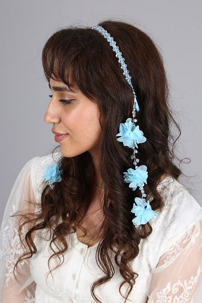 lohusahamile Special Design Blue Dangling Earrings Pearl Maternity Crown