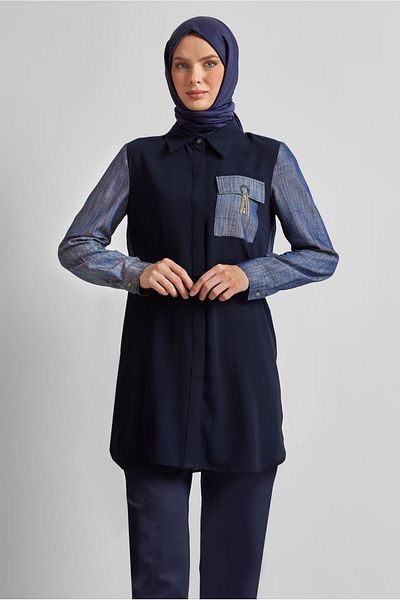 Alvina Shirt Collar Tunic 45556