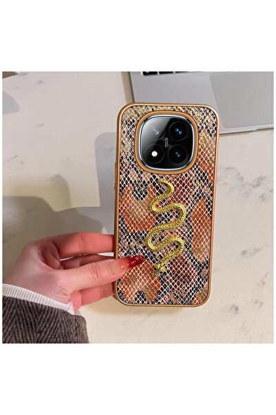 Zebana Xiaomi Redmi Note 14 Pro Plus 5G Uyumlu Kılıf Zebana Golden Serpent Si...