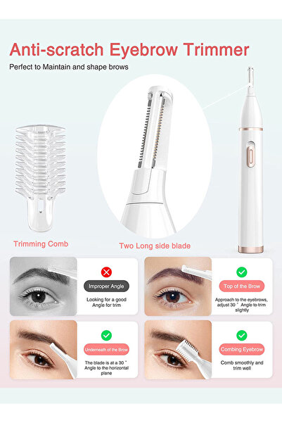 sharpdo Women's Shaver 5 in 1 Set, Bikini Leg Hair Trimmer