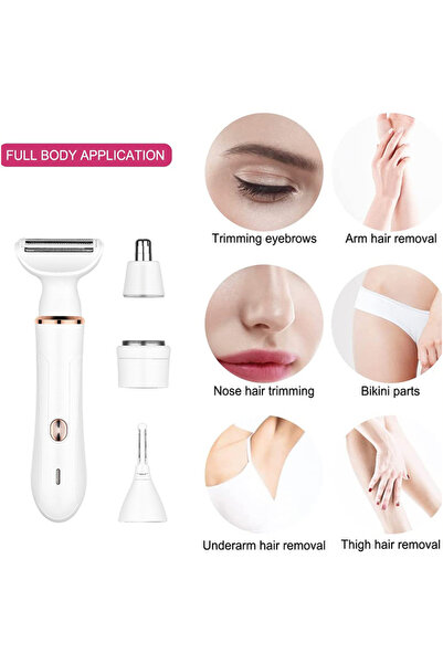 sharpdo Women's Shaver 4 in 1 Set, Bikini Leg Hair Trimmer