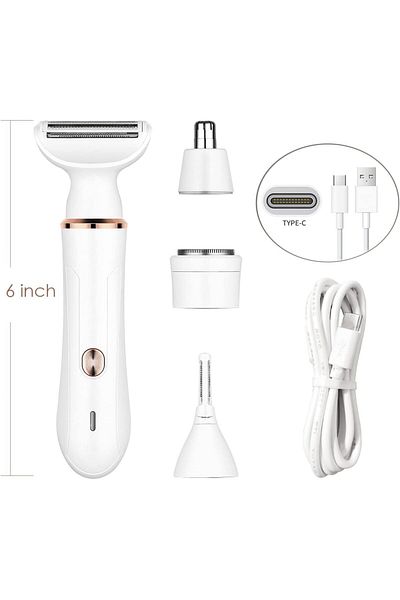sharpdo Women's Shaver 4 in 1 Set, Bikini Leg Hair Trimmer
