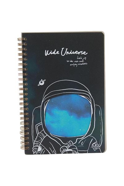 Roco Wide Universe A5 Lined Notebook with 160 Pages (80 Sheets) – Black Cover