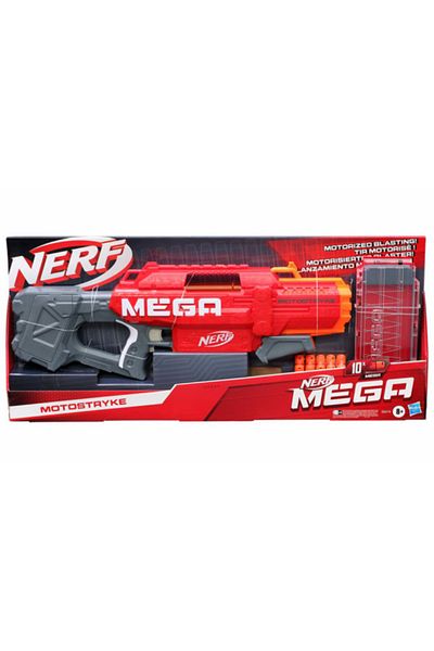 Hasbro Nerf Mega Motostryke motorized blaster with 10 projectiles