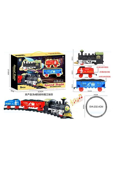 rexa Electric Music Track Train with Lights – Printed Carriage Toy for Kids in Window Box
