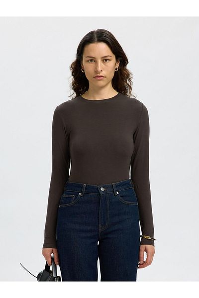 SELECTED Langarmshirt Basic