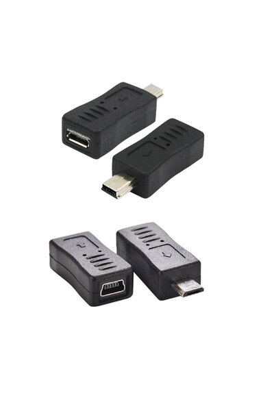 Leonpro مجموعة محولات USB صغيرة من ذكر إلى USB صغير من أنثى إلى USB صغير من ذ...