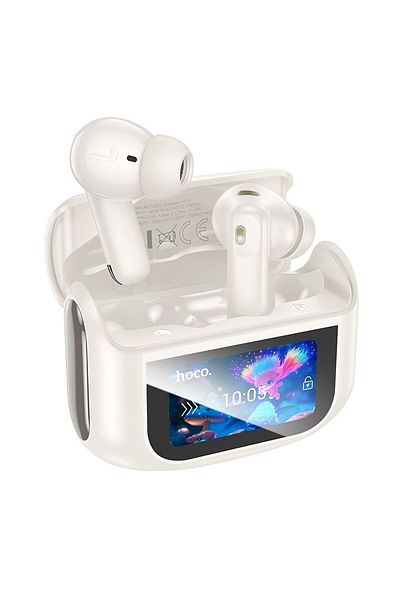REDz Accessories Căști wireless Hoco EQ21, Bluetooth, ecran tactil, TWS, ANC + Enc, intraauriculare, alb noros