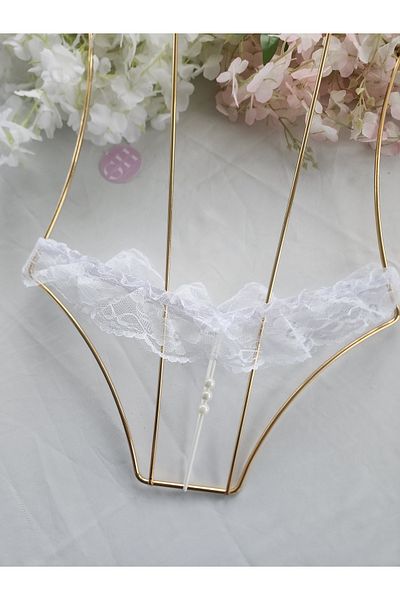 G&H UNDERWEAR String Thong Panties with Pearls
