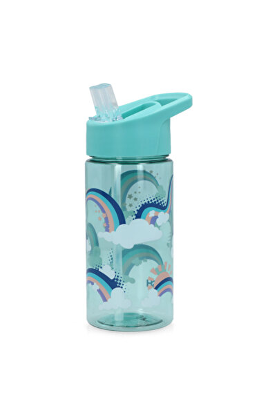 Smash Rainbow Printed BPA-Free Plastic Durable Water Bottle Blue 450ml