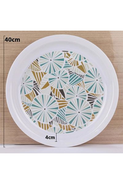 rexa Round Melamine Serving Tray 40 cm