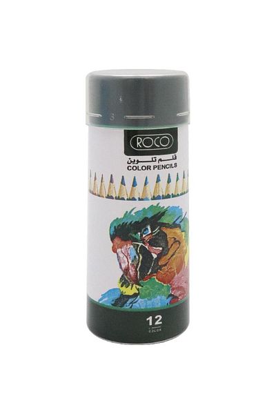 Roco Color Pencil Set – 12 Assorted Colors for Kids, Schoolwork, and Creative Art