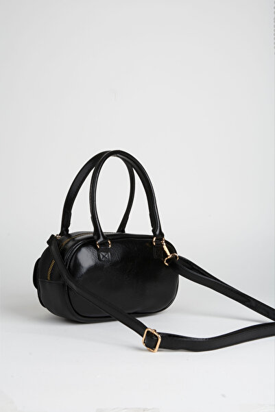 Vivaq Women's Çiğdem Black 3-Pocket Zipper and Snap Closure Adjustable Strap Handbag and Shoulder Bag