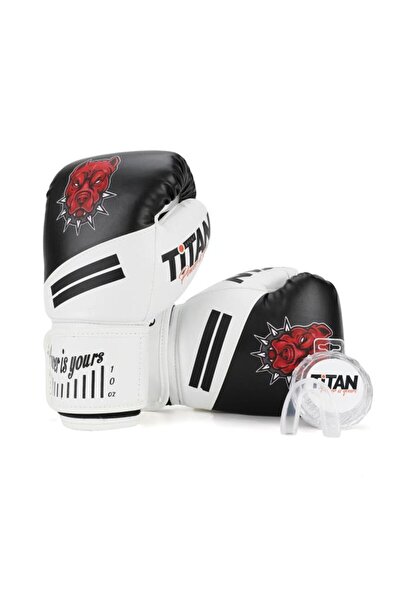Titan Sport Black and White Pitbull Patterned Boxing Gloves Set of 2