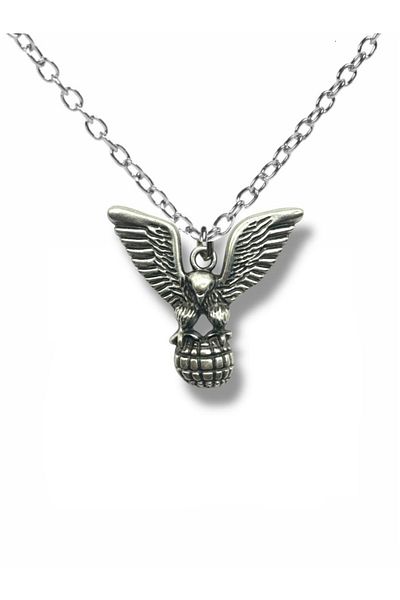 Herşey Nota Commando Military Tactical Necklace – Silver Color Zamak Metal Men's Unisex Accessory