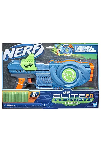 Hasbro Nerf Elite 2.0 Blaster - Flipshots Flip 8 with 8 projectiles