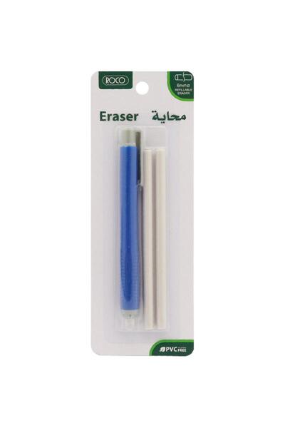 Roco Mechanical Plastic Eraser – Blue Body with Slide Mechanism for Precise E...