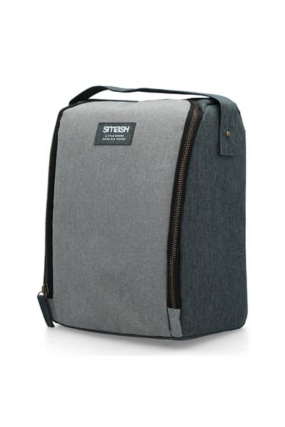 Smash Single Compartment Zipper Closure Lightweight and Durable Lunch Bag Grey